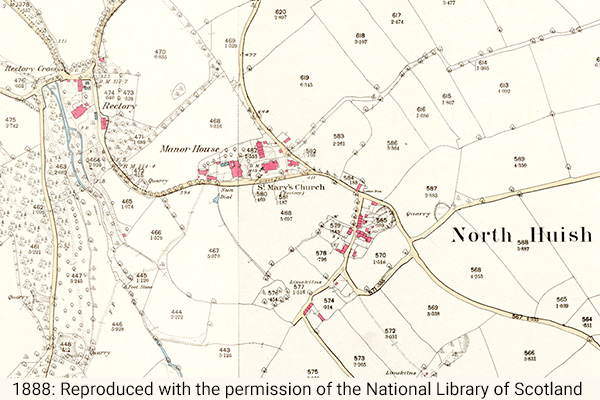 1888 OS Map of North Huish